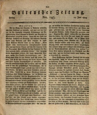 Bayreuther Zeitung Dienstag 14. Juni 1814