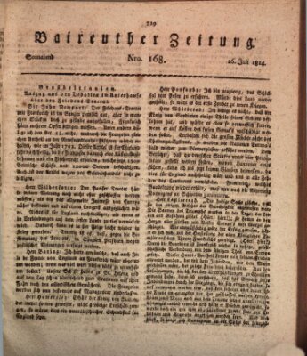 Bayreuther Zeitung Samstag 16. Juli 1814