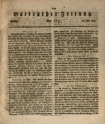 Bayreuther Zeitung Sonntag 24. Juli 1814