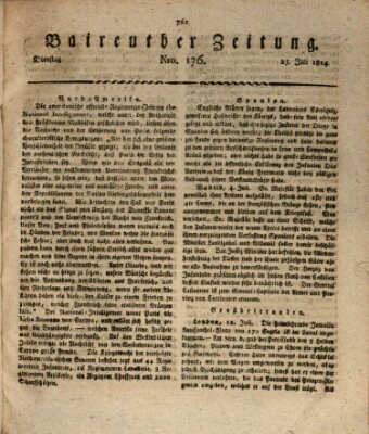 Bayreuther Zeitung Montag 25. Juli 1814