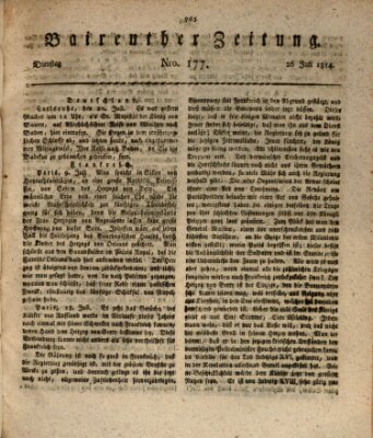 Bayreuther Zeitung Dienstag 26. Juli 1814