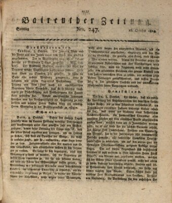 Bayreuther Zeitung Sonntag 16. Oktober 1814