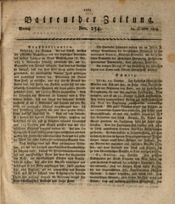 Bayreuther Zeitung Montag 24. Oktober 1814