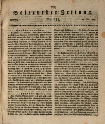 Bayreuther Zeitung Dienstag 25. Oktober 1814