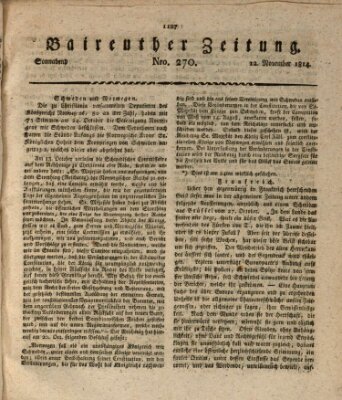 Bayreuther Zeitung Samstag 12. November 1814