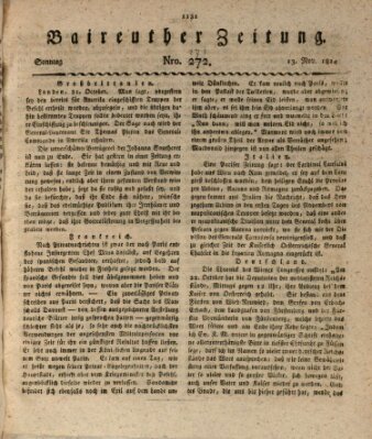 Bayreuther Zeitung Sonntag 13. November 1814