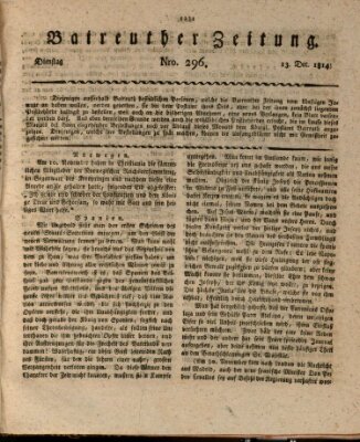 Bayreuther Zeitung Dienstag 13. Dezember 1814