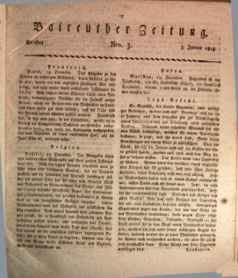 Bayreuther Zeitung Dienstag 3. Januar 1815