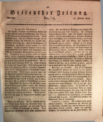 Bayreuther Zeitung Dienstag 17. Januar 1815