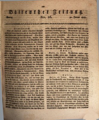 Bayreuther Zeitung Montag 30. Januar 1815