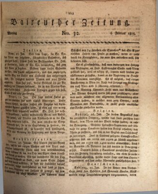 Bayreuther Zeitung Montag 6. Februar 1815