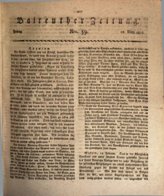 Bayreuther Zeitung Freitag 10. März 1815