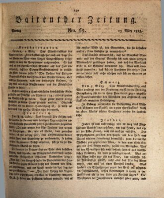 Bayreuther Zeitung Montag 13. März 1815