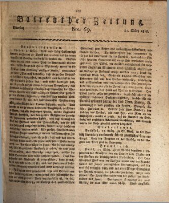 Bayreuther Zeitung Dienstag 21. März 1815