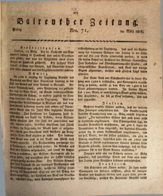 Bayreuther Zeitung Freitag 24. März 1815