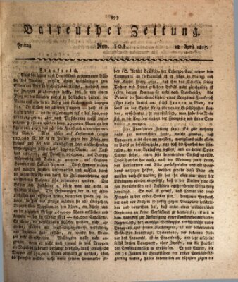 Bayreuther Zeitung Freitag 28. April 1815