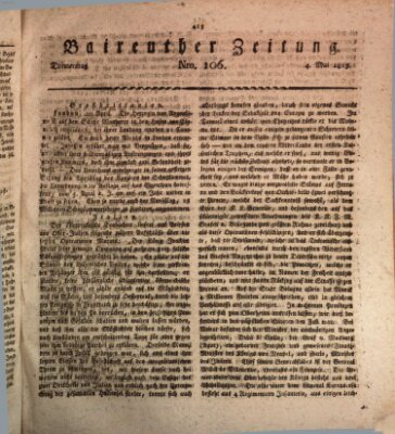 Bayreuther Zeitung Donnerstag 4. Mai 1815