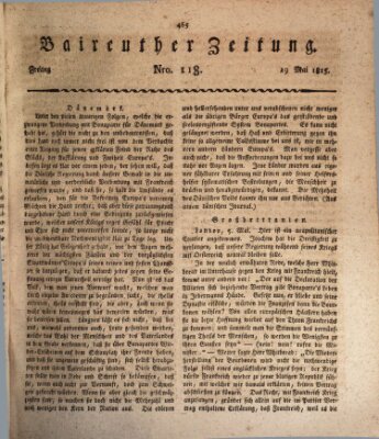 Bayreuther Zeitung Freitag 19. Mai 1815