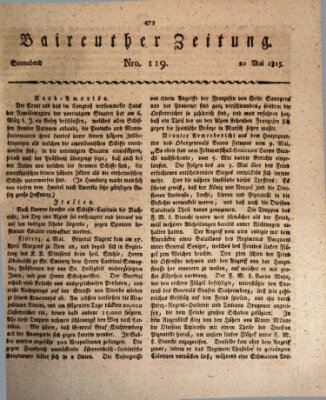 Bayreuther Zeitung Samstag 20. Mai 1815