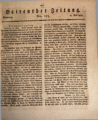 Bayreuther Zeitung Donnerstag 25. Mai 1815