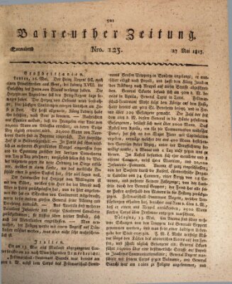 Bayreuther Zeitung Samstag 27. Mai 1815