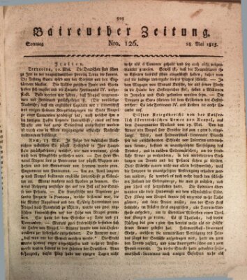 Bayreuther Zeitung Sonntag 28. Mai 1815