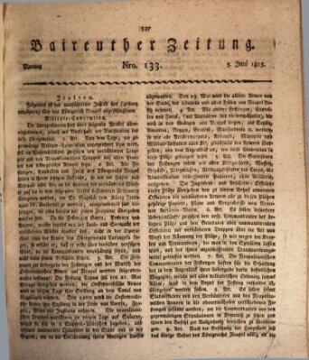 Bayreuther Zeitung Montag 5. Juni 1815