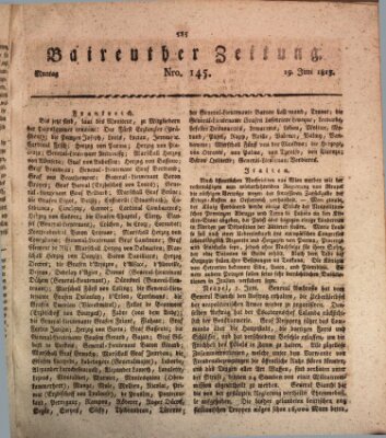 Bayreuther Zeitung Montag 19. Juni 1815