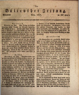 Bayreuther Zeitung Samstag 15. Juli 1815