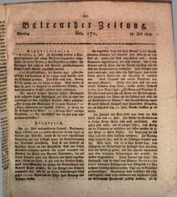 Bayreuther Zeitung Dienstag 18. Juli 1815