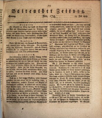 Bayreuther Zeitung Sonntag 23. Juli 1815