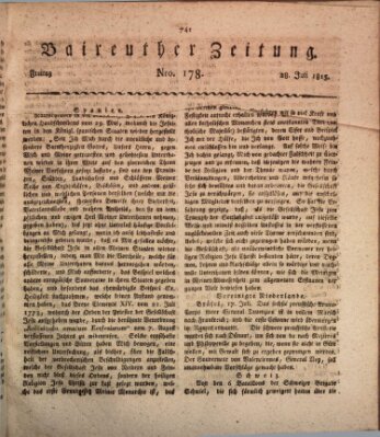 Bayreuther Zeitung Freitag 28. Juli 1815