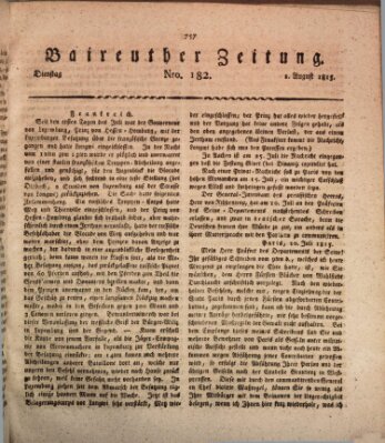 Bayreuther Zeitung Dienstag 1. August 1815