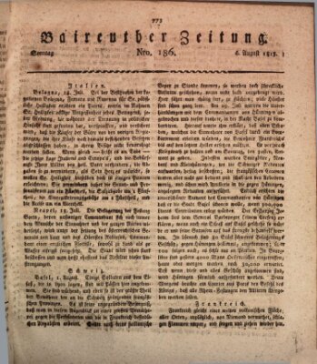 Bayreuther Zeitung Sonntag 6. August 1815