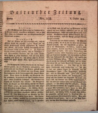 Bayreuther Zeitung Freitag 6. Oktober 1815