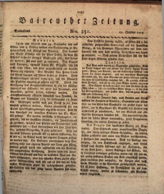 Bayreuther Zeitung Mittwoch 11. Oktober 1815