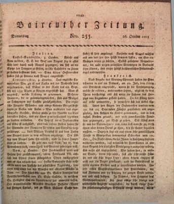 Bayreuther Zeitung Donnerstag 26. Oktober 1815