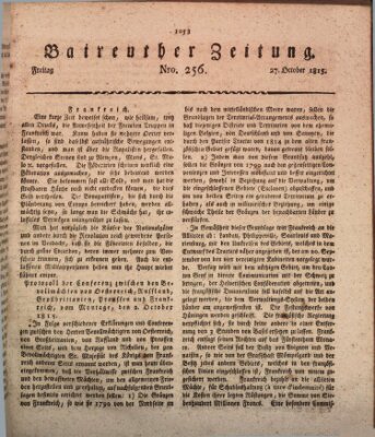 Bayreuther Zeitung Freitag 27. Oktober 1815