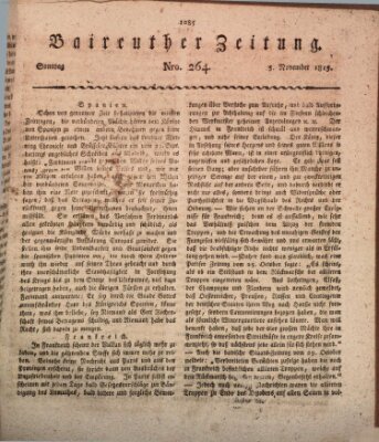 Bayreuther Zeitung Sonntag 5. November 1815