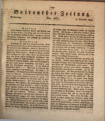 Bayreuther Zeitung Donnerstag 9. November 1815