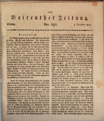 Bayreuther Zeitung Dienstag 5. Dezember 1815