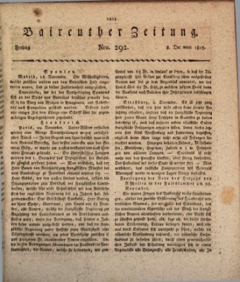 Bayreuther Zeitung Freitag 8. Dezember 1815