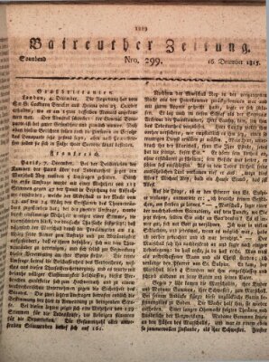 Bayreuther Zeitung Samstag 16. Dezember 1815