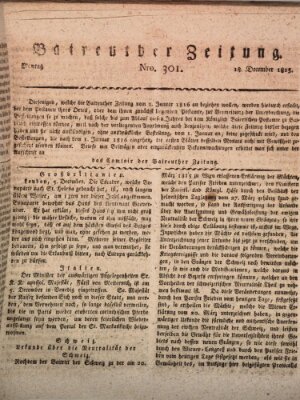 Bayreuther Zeitung Montag 18. Dezember 1815