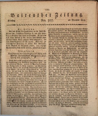 Bayreuther Zeitung Dienstag 26. Dezember 1815