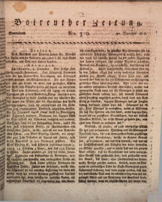 Bayreuther Zeitung Samstag 30. Dezember 1815