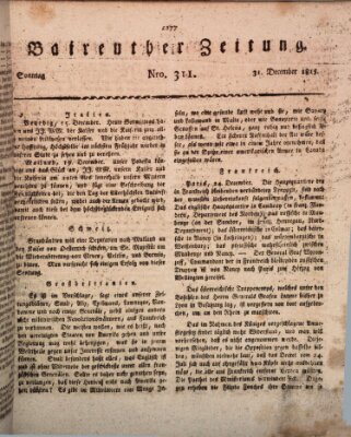 Bayreuther Zeitung Sonntag 31. Dezember 1815