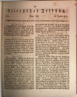 Bayreuther Zeitung Freitag 12. Januar 1816