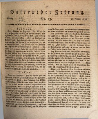 Bayreuther Zeitung Montag 15. Januar 1816