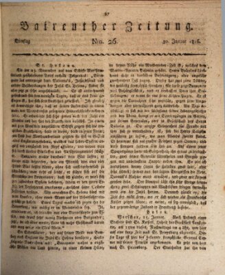 Bayreuther Zeitung Dienstag 30. Januar 1816